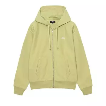 Толстовка на молнии с логотипом Stussy Stock, цвет Бледно-зеленый