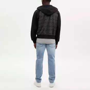 Толстовка на молнии с надписью Coach Outlet, цвет Charcoal Signature