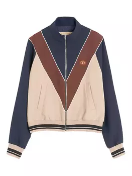 Толстовка на молнии с нашивкой-логотипом Valentino Garavani, нейтральный