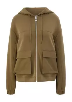 Толстовка на молнии S.Oliver, оливковый