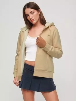 Толстовка на молнии с подкладкой Essential Borg Superdry, тапиоковый крем