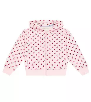 Толстовка на молнии с принтом Monnalisa, розовый