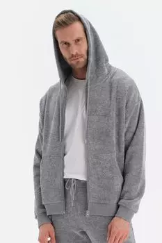 Толстовка на молнии с заниженными рукавами Dagi, серый