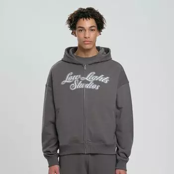 Толстовка на молнии с затвором Low Lights Studios, цвет washed grey