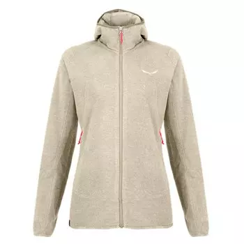 Толстовка на молнии Salewa Nuvolo Polarlite Hooded, бежевый