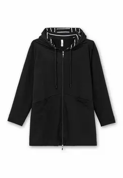 Толстовка на молнии Sheego, черный