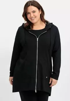 Толстовка на молнии Sheego, черный