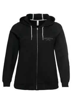 Толстовка на молнии Sheego, черный
