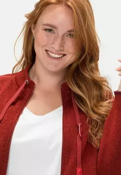 Толстовка на молнии Sheego, красный