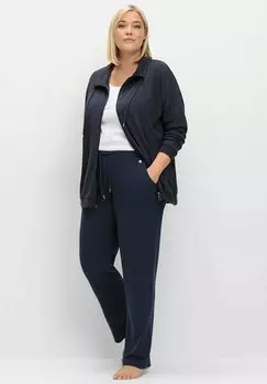 Толстовка на молнии Sheego, темно-синий