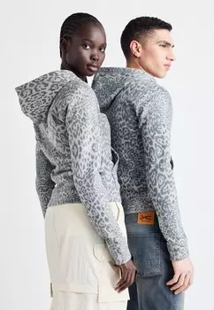 Толстовка на молнии SHRUNKEN HOODIE UNISEX Jaded London, серый