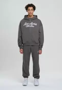 Толстовка на молнии Shutter Zip Hoodie LOW LIGHTS STUDIOS, стираный серый