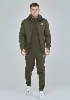 Толстовка на молнии SIKSILK ESSENTIAL FUNNEL, цвет Khaki