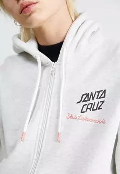 Толстовка на молнии SINGLUAR SCRIPT FRONT ZIP HOOD Santa Cruz, серый