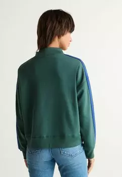 Толстовка на молнии Slinky Side Stripe High Funnel Neck Next, лесной зеленый