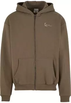 Толстовка на молнии SMALL SIGNATURE ESSENTIAL OS Karl Kani, коричневый