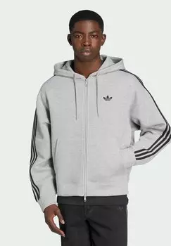 Толстовка на молнии SPACER Adidas Originals, серый