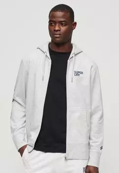 Толстовка на молнии SPORTSWEAR LOGO Superdry, светло-серый