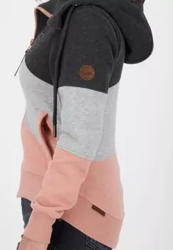 Толстовка на молнии STEFFIAK alife & kickin, цвет Mottled Light Pink