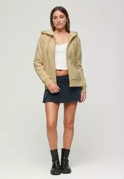 Толстовка на молнии Superdry ESSENTIAL, крем из тапиоки