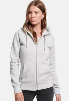 Толстовка на молнии Superdry Vintage, ледниковый серый меланж