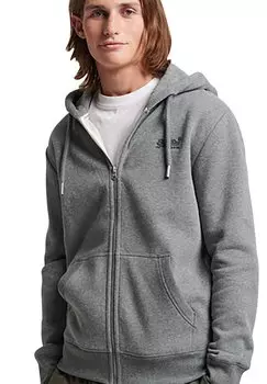Толстовка на молнии Superdry Vintage Logo Emb, dunkelgrau