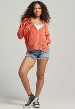Толстовка на молнии Superdry Vintage Logo Hoodie, la coral marl