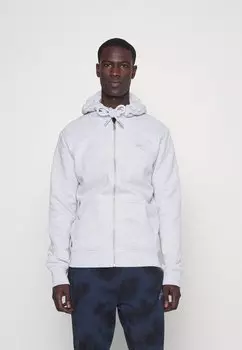 Толстовка на молнии Superdry Vintage Logo Ziphood, ледниково-серый меланж