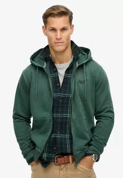 Толстовка на молнии Superdry, зеленый