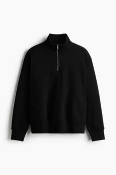 Толстовка на молнии свободного кроя H&M, черный