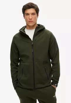 Толстовка на молнии TECH LOGO HOODIE Superdry, зеленый