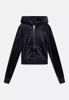 Толстовка на молнии Tonal Embro Zip Thru Hoodie Juicy Couture, цвет night sky