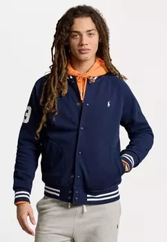 Толстовка на молнии TRIPLE PONY FLEECE BASEBALL JACKET Ralph Lauren, темно-синий