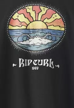 Толстовка на молнии Tubed And Hazed Zip Thru Hood Unisex Rip Curl, черная