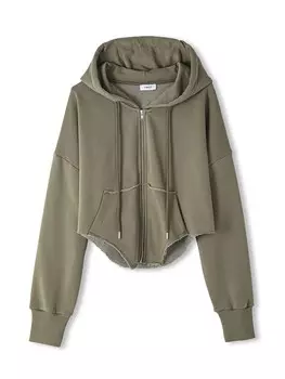 Толстовка на молнии Twist, оливковое