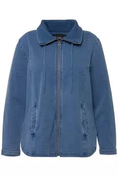 Толстовка на молнии Ulla Popken, синий/индиго