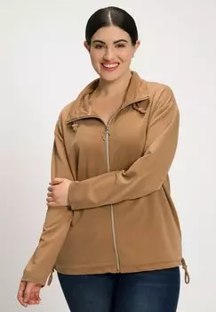 Толстовка на молнии Ulla Popken, светло-коричневый
