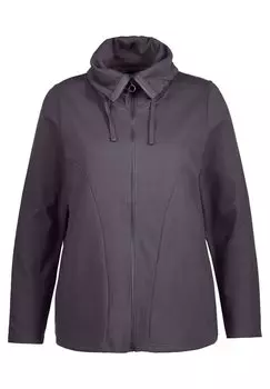 Толстовка на молнии Ulla Popken, темно-серый