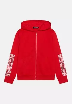 Толстовка на молнии Unisex Logo Sweatshirt Versace, цвет rosso/bianco