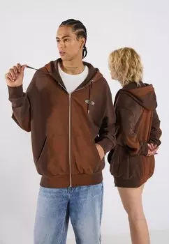 Толстовка на молнии UNISEX YOURTURN, темно-коричневый
