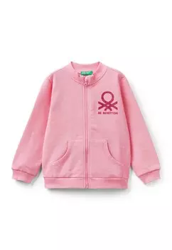 Толстовка на молнии United Colors of Benetton, розовый