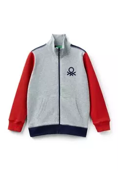 Толстовка на молнии United Colors of Benetton, серый