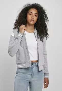 Толстовка на молнии Urban Classics, цвет Grey White