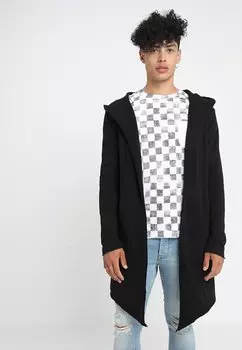 Толстовка на молнии Urban Classics LONG HOODED OPEN EDGE, цвет Black