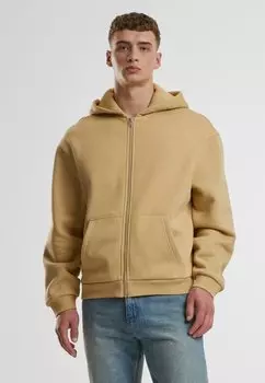 Толстовка на молнии Urban Classics, бежевый