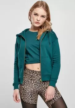 Толстовка на молнии Urban Classics, бирюзовый
