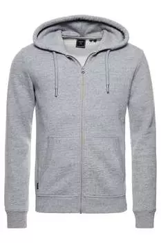 Толстовка на молнии в винтажном стиле Superdry, серый