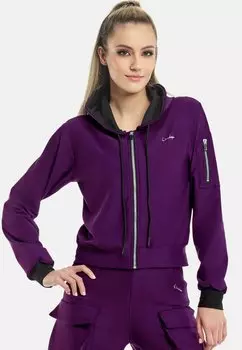 Толстовка на молнии Winshape, темно-фиолетовый