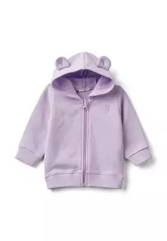 Толстовка на молнии WITH HOOD United Colors of Benetton, цвет Violet