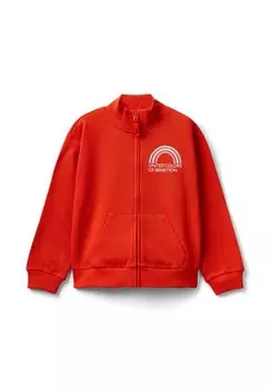Толстовка на молнии With Zip And Collar United Colors of Benetton, красный
